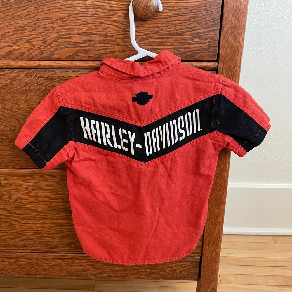 HARLEY DAVIDSON button up t shirt